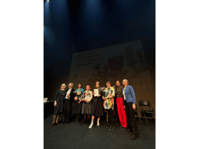 The Creators of "History Wags the Tail" Receiving Their Awards